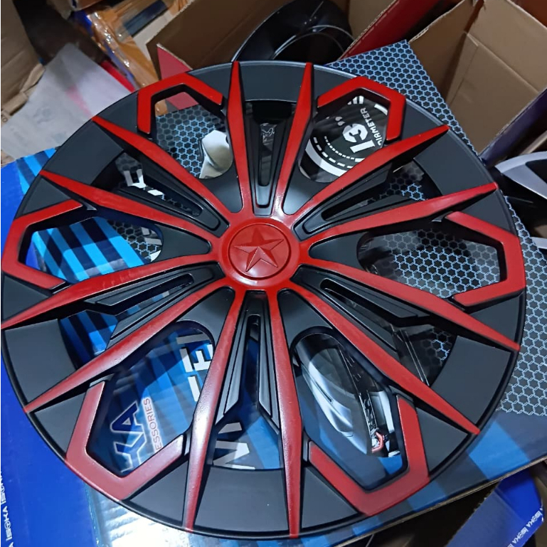 Cover Velg Dop Roda ring 13 Dan 14 Harga 1 buah Hitam merah avanza xenia sigra futura grenmax pickup