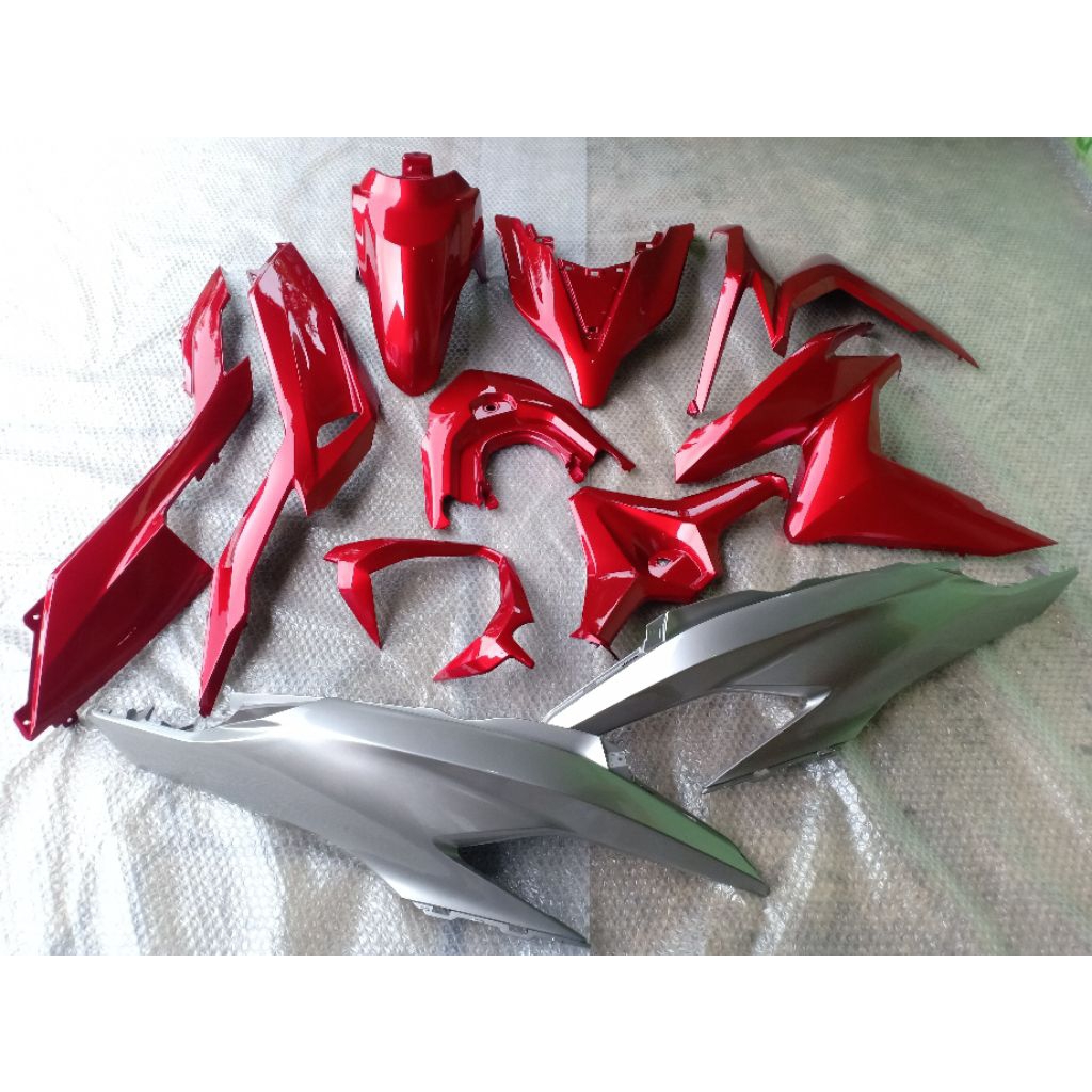 body fullset vario 125 150 led new gen 1 warna merah mix silver