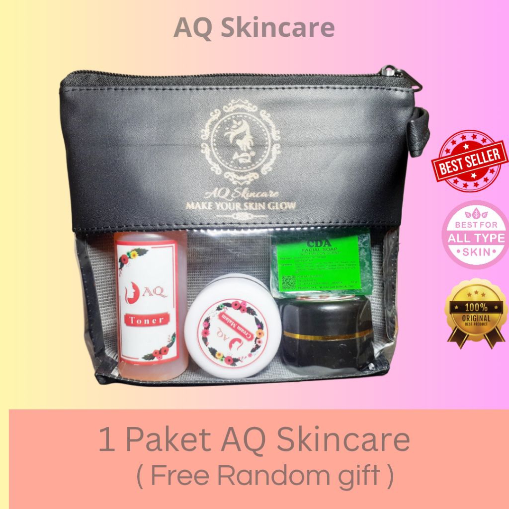 Paket Lengkap Cream AQ Skincare~Toner Siang&Malam ~Sabun Cda