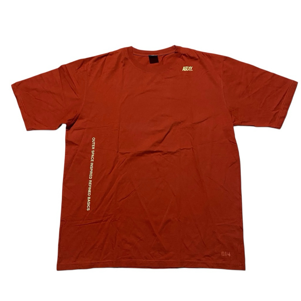 Ageless galaxy script logo reddish brown tee