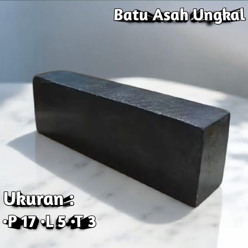 Batu Asahan Alam Ukuran 17 x 5 x 3 Ungkal Penajam Asahan Pisau Golok Asli Super Tajam Terbaik