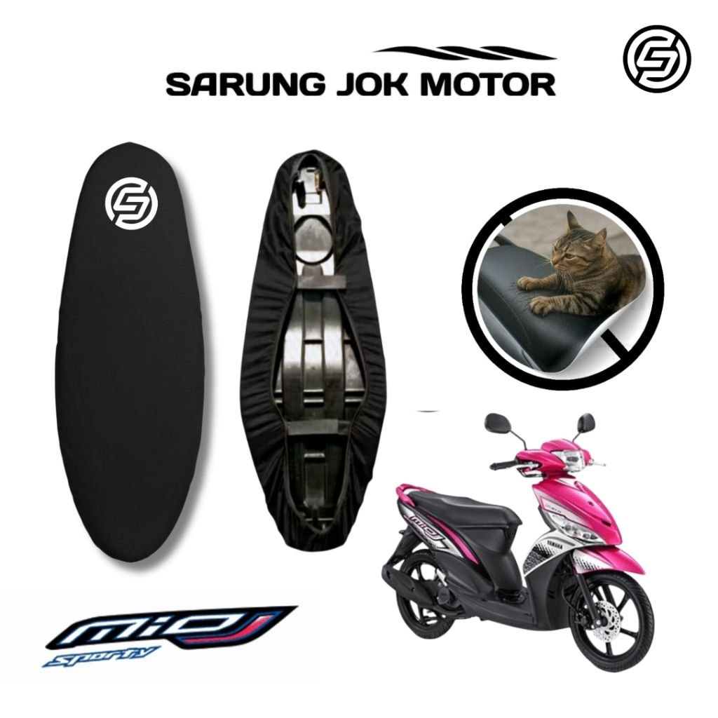 Sarung Jok Motor Mio J Cover Jok Motor Anti Cakar Kucing Waterproof Kualitas Premium
