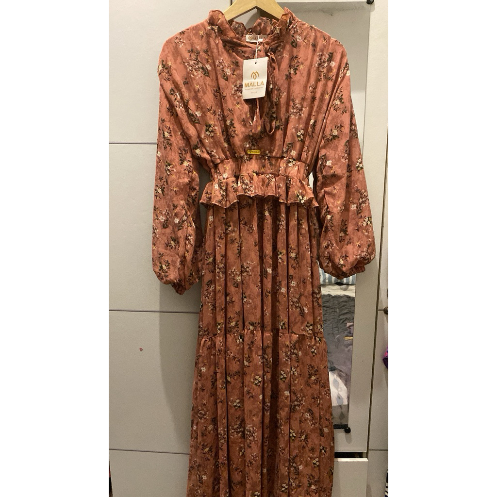 Dress Bunga Vintage Gamis Terbaru Viral  Baju korea Malla