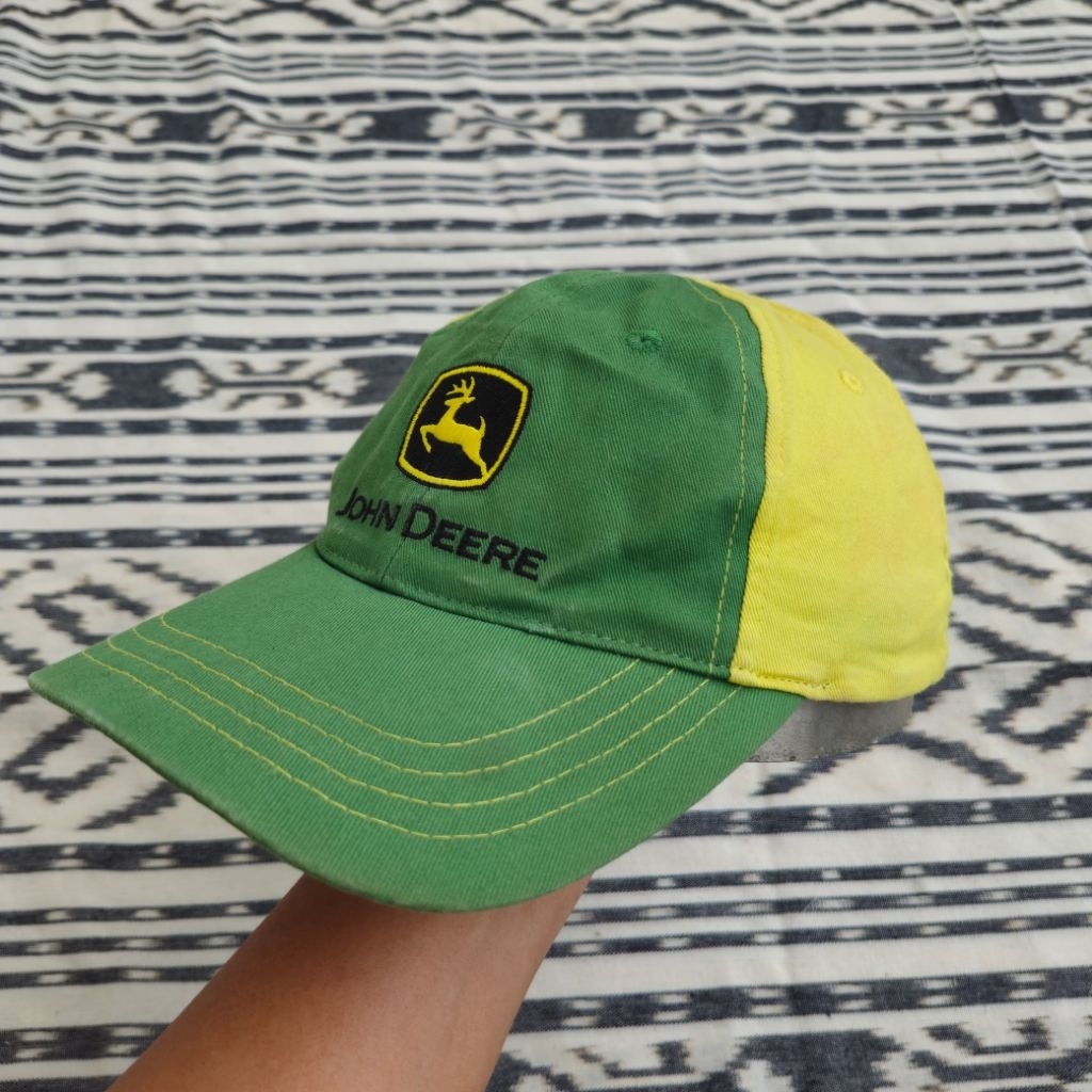 Topi Jhon Deere Hijau Kuning