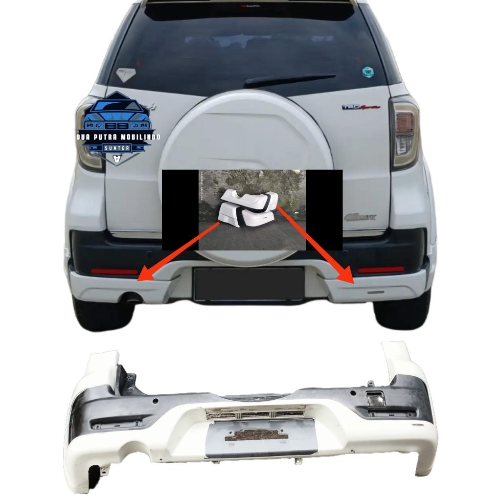 Bemper belakang+bodykit mobil Toyota Rush 2016/18 ORIGINAL