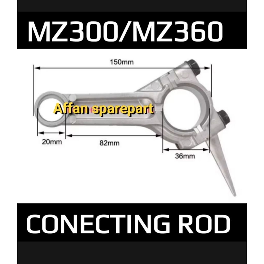 MZ 300 / MZ 360 CONROD STANG SEHER MESIN PENGGERAK YAMAHA GENSET EF 6600