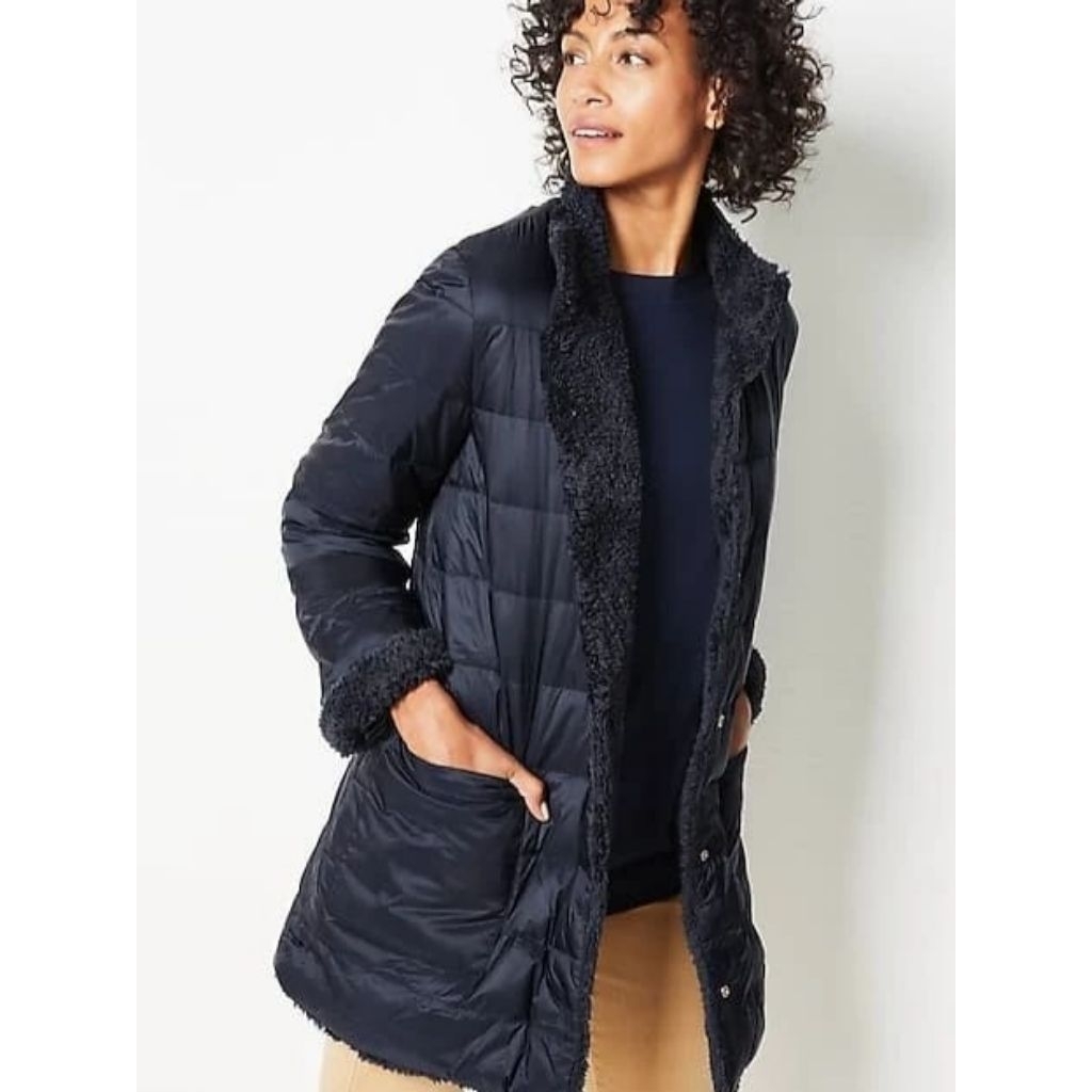 J.Jll - Jaket Musim Dingin Wanita - 2 Way Puffer Coat Branded Sisa Export | M | Kode JJ