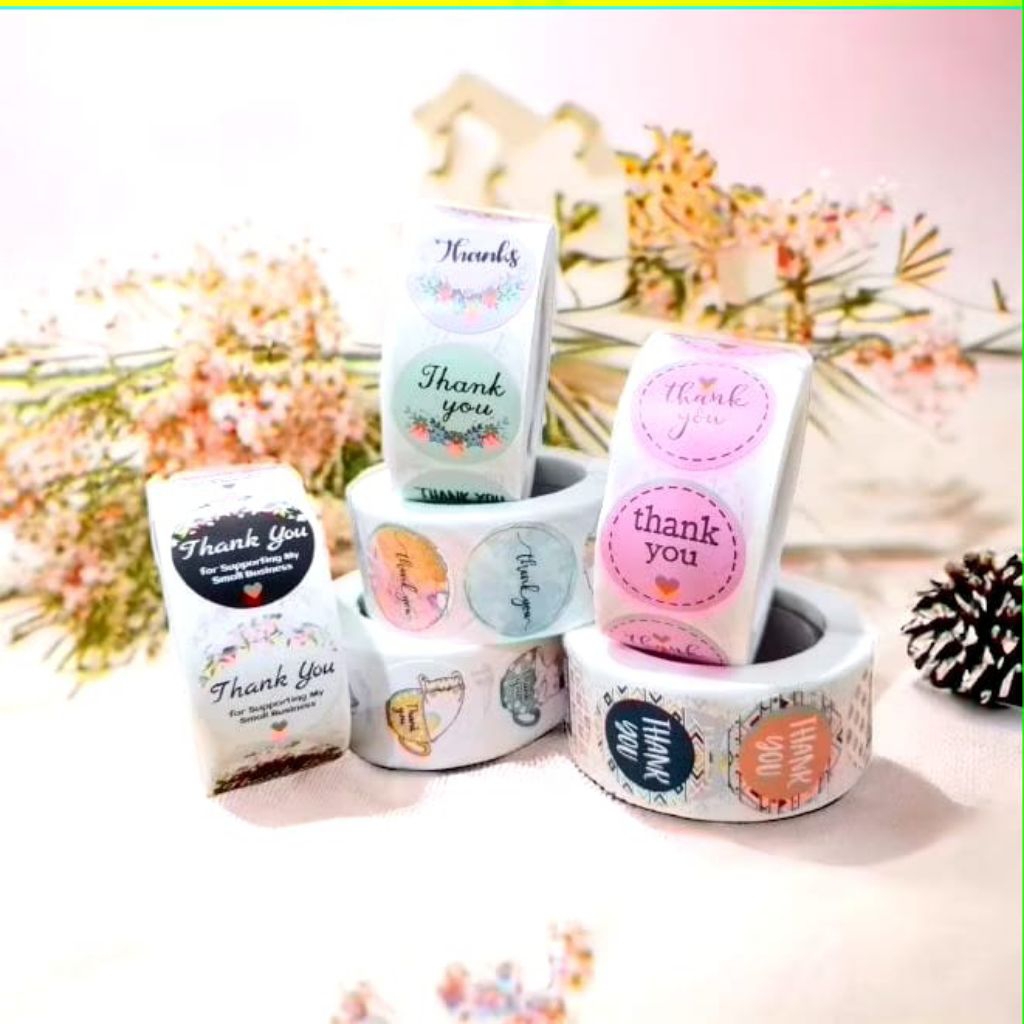 Stiker Thank You Random 1 Roll Stiker Thank You