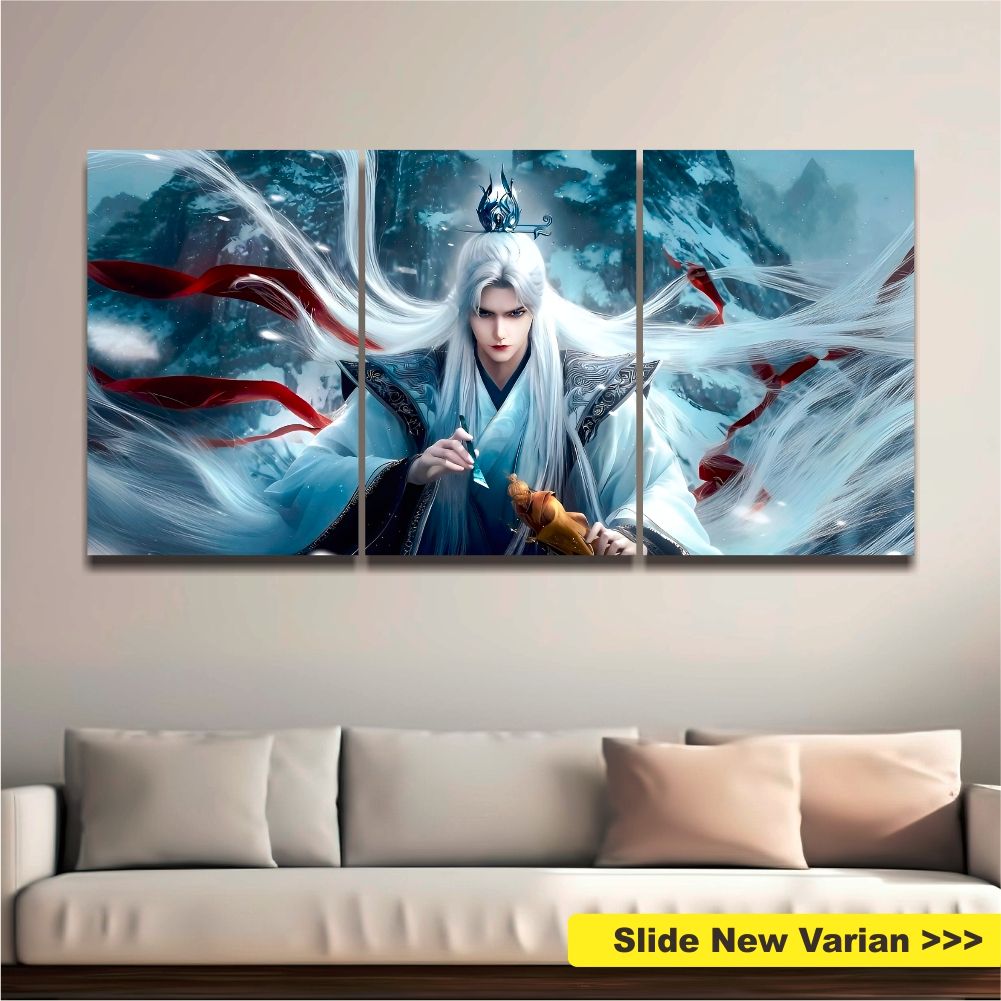 Poster Kayu Donghua Renegade Immortal Wanglin Multipanel | 60x30 Hiasan Dinding Renegade Immortal