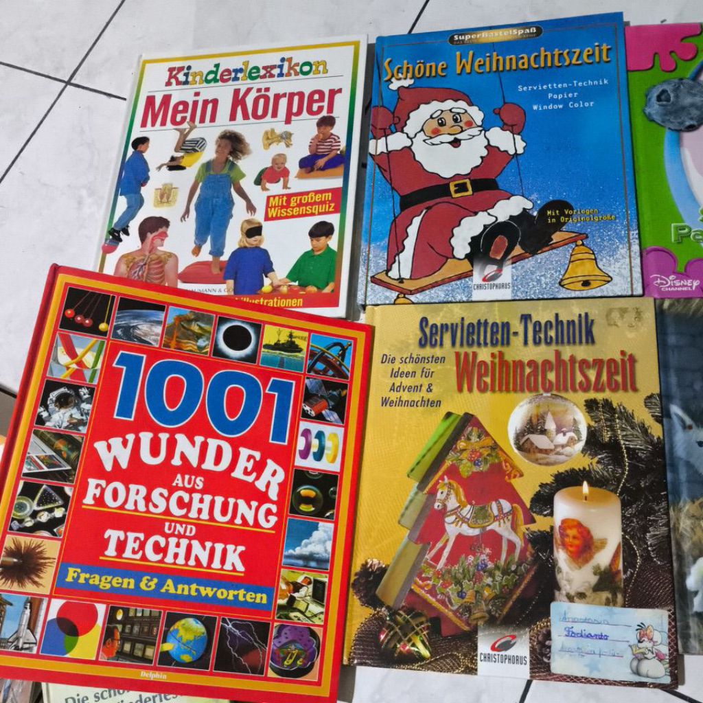 Buku anak boardbook, interaktif book, hard cover bahasa jerman