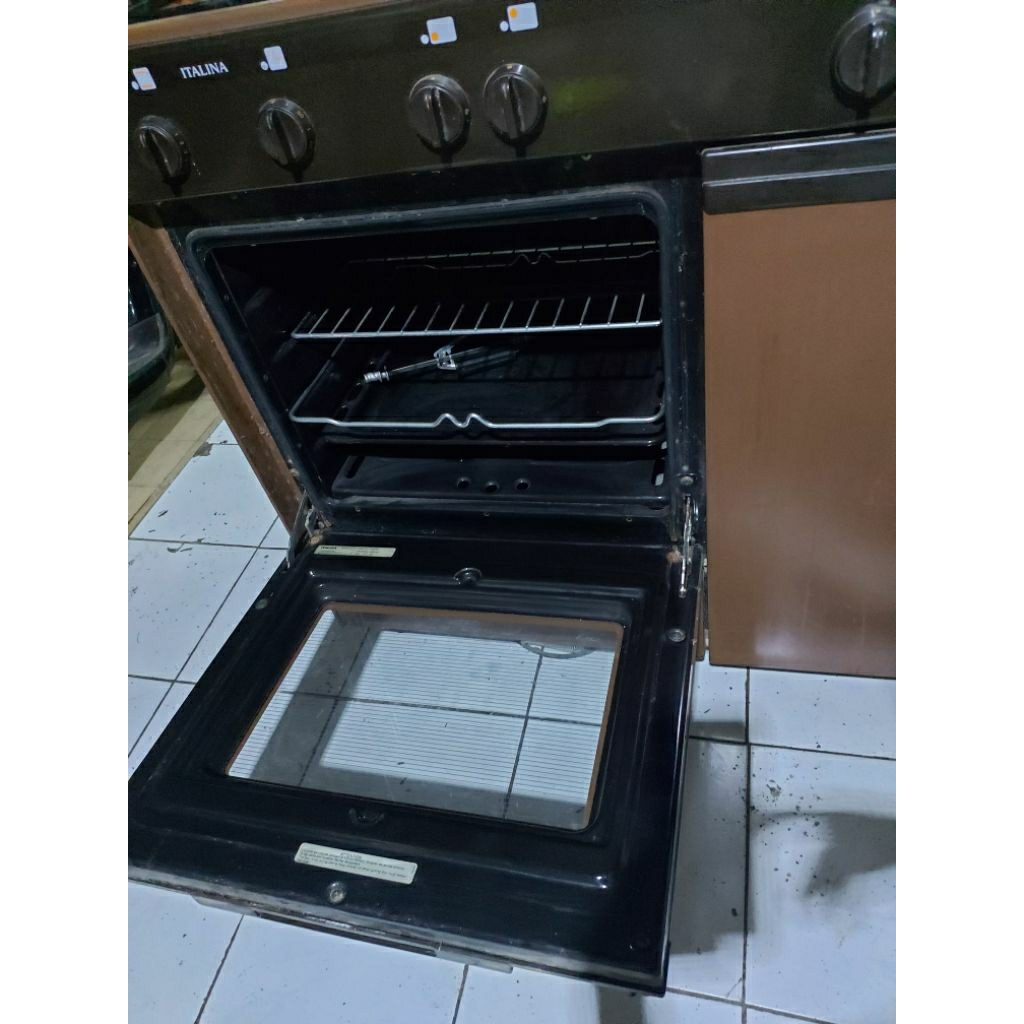 Kompor Freestanding Italina Gas 4 Tungku + Oven