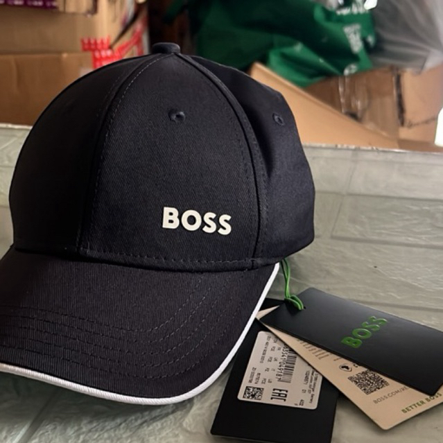 boss cap black topi Original Resmi by lnstagram Lqtokk