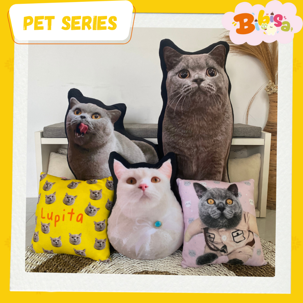 BANTAL CUSTOM FOTO ANABUL / PET SERIES PHOTO CUSTOM CUSHION / CUSTOM PET CUSHION / PET LOVER CUSTOM 