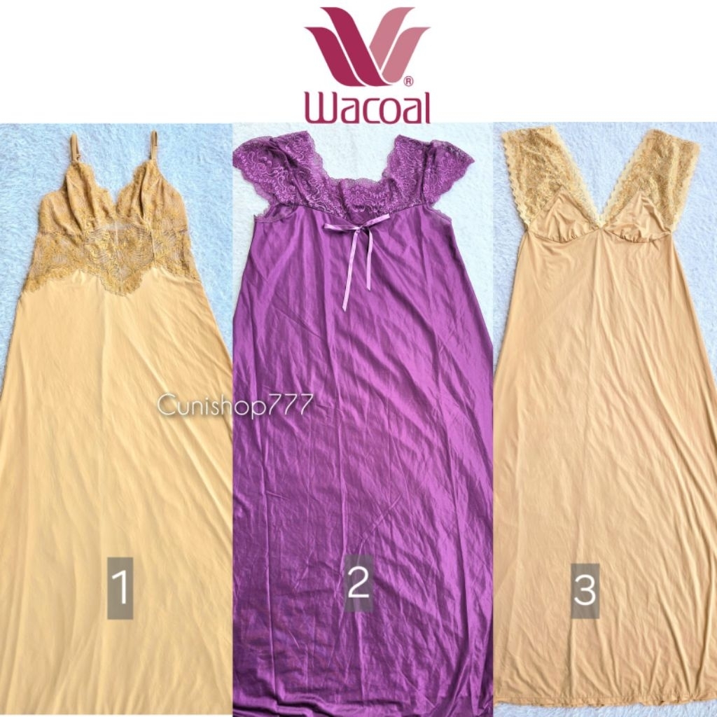 LINGERIE LONG DRESS WACOAL M L IN 4476 CNJ 1781 IN 4002 PANJANG MAXI SEXY RENDA LACE BAJU TIDUR WANI