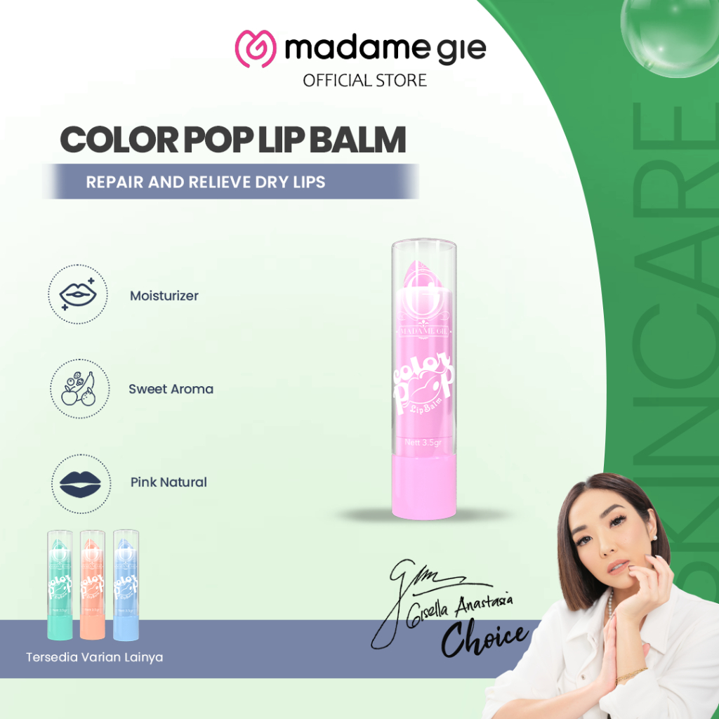 MADAME GIE Color Pop Lip Balm - Make Up | GLAM GIRL OFFICIAL