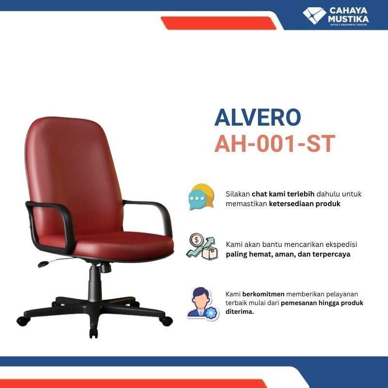 Jual Kursi Kantor/Kursi Kantor Putar/Kursi Karyawan/Kursi Resepsionis Alvero AH-001-ST di Malang