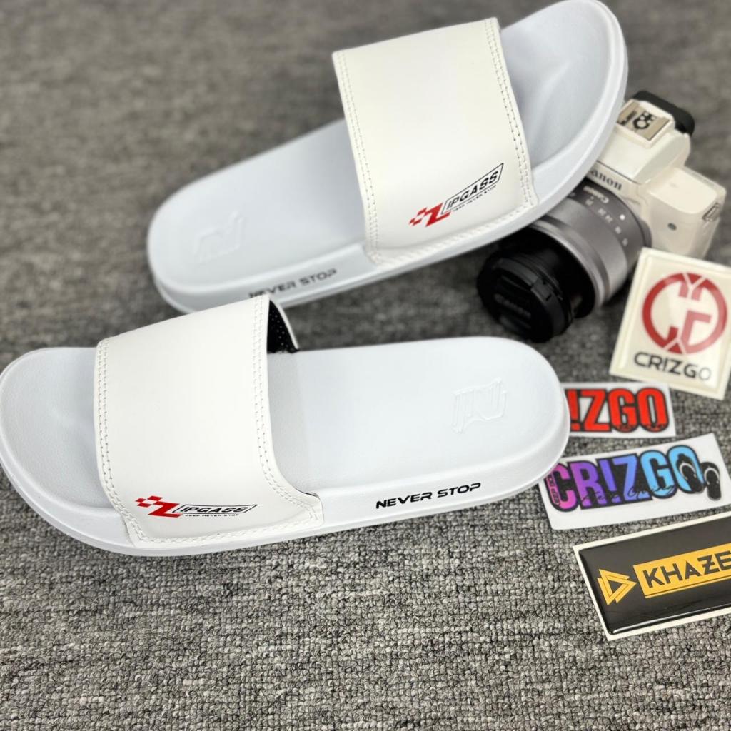 Sandal Pria Sendal Slop Flip Flop | SANDAL SELOP WAVE FULL PUTIH