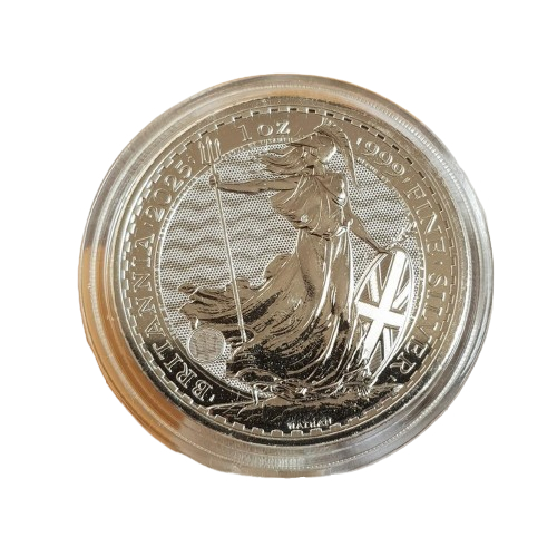 Koin perak Silver Britania 1 Troy Ounce = 31.1 Gram Britannia