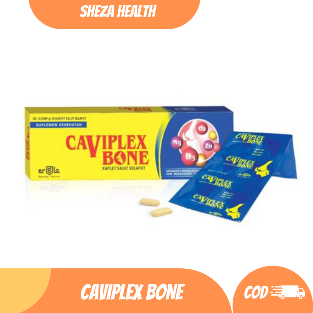 Caviplex Bone Suplemen Tulang Multivitamin Tablet | Kalsium | Kesehatan Tulang | Vitamin D3 | Osteop