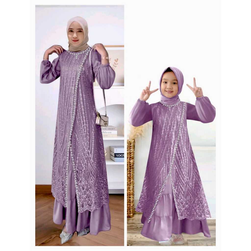 MAXI MAUDY KID DAN DEWASA , GAMIS PESTA DAN KONDANGAN , LAGI PROMO , TERSEDIA UKURAN ANAK DAN DEWASA