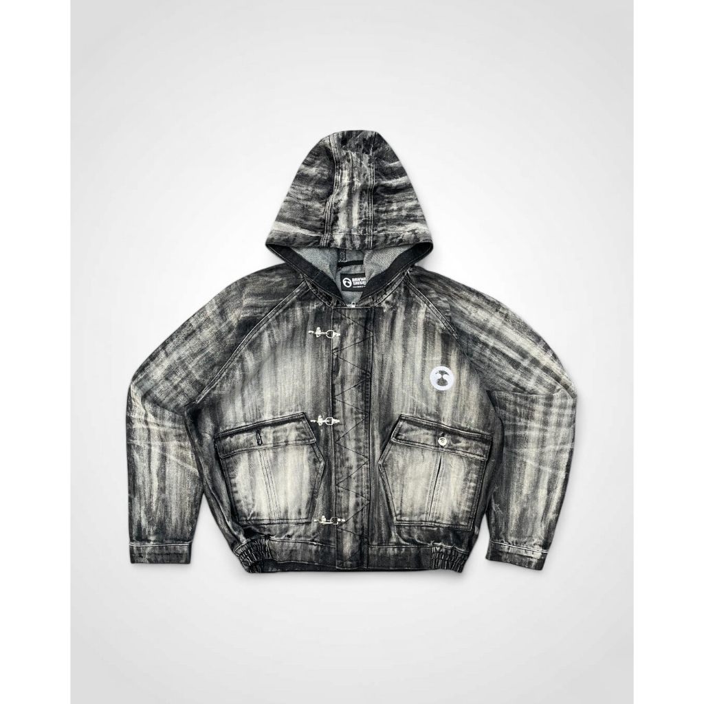 Bawwa | Jaket  FIREMAN CLASP WASH GESTURAL | JONES SERIES |  GREY GESTURAL |  Jaket Hoodie FIREMAN C