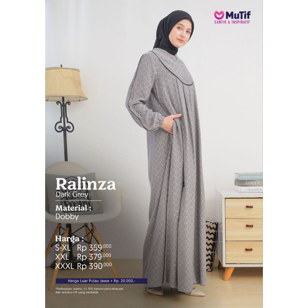 GAMIS MUTIF RALINZA DARK GREY TERBARU 2026