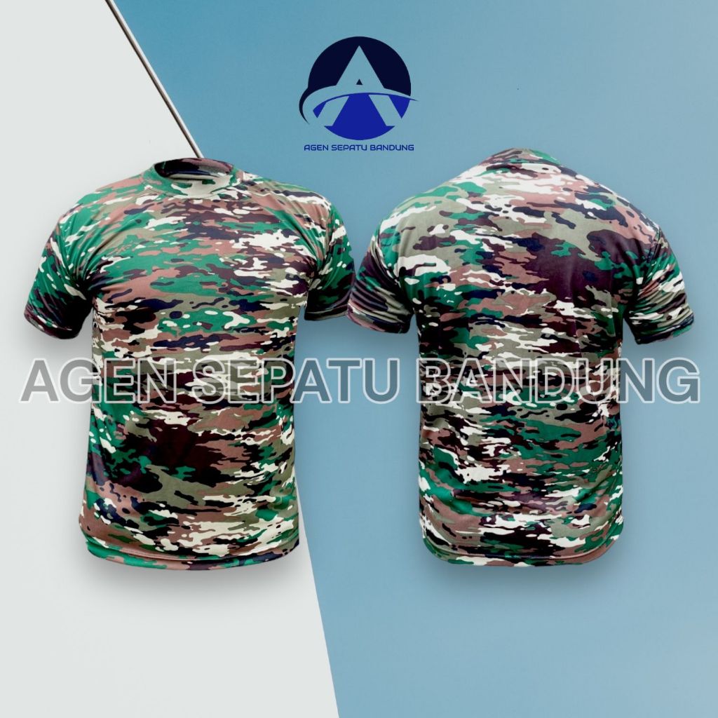 Kaos Loreng Pria Baju Kaos Doreng Baju Kaos Loreng TNI Kaos Hijau Botol Kaos Army Baju Loreng Tentar
