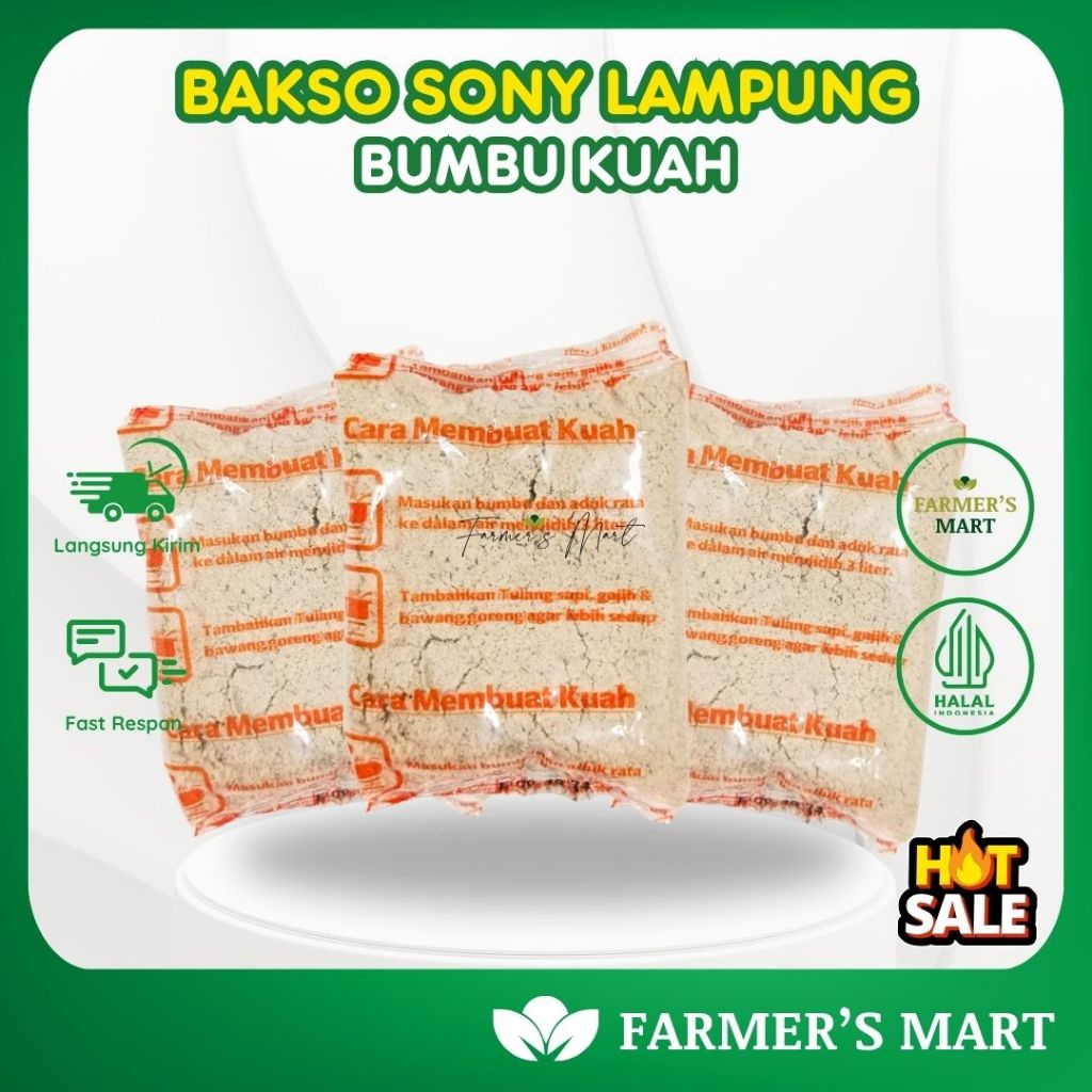 Bumbu Bakso Sony Asli 50 gr-Bumbu Kuah Bakso Sony Lampung Original