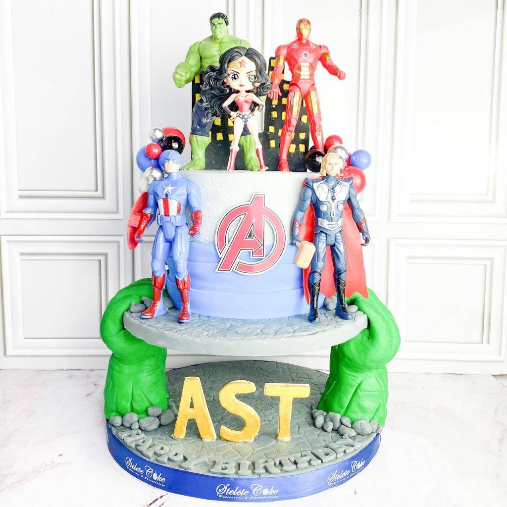 Kue Ulang Tahun/Birthday Cake/Kue Ultah tema Avengers/Avengers Cake/Kue Birthday Jakarta