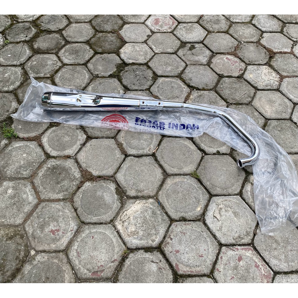 Knalpot gl100 fajar indah Knalpot CB 125 NTD NALPOT kwalitas bagus&krom tebal