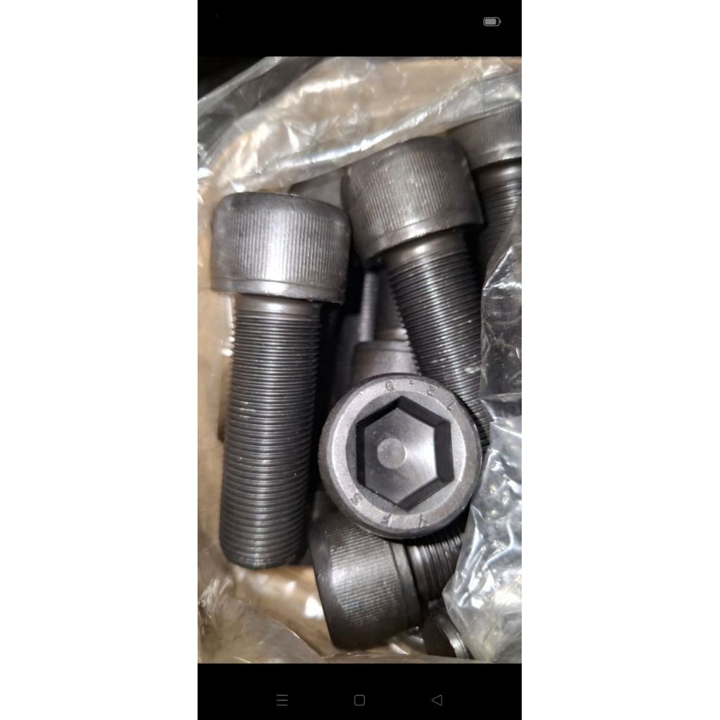 Baut L baja M16-P1.5x 45 drat halus .baja12.9.import