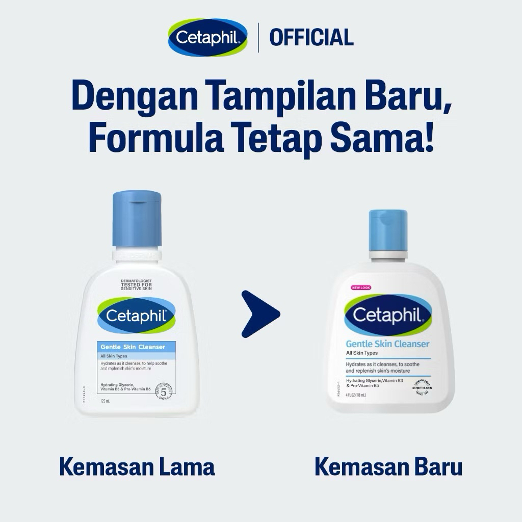 Cetaphil Gentle Skin Cleanser dengan Niacinamide, Glycerin dan Panthenol - Pembersih untuk wajah dan