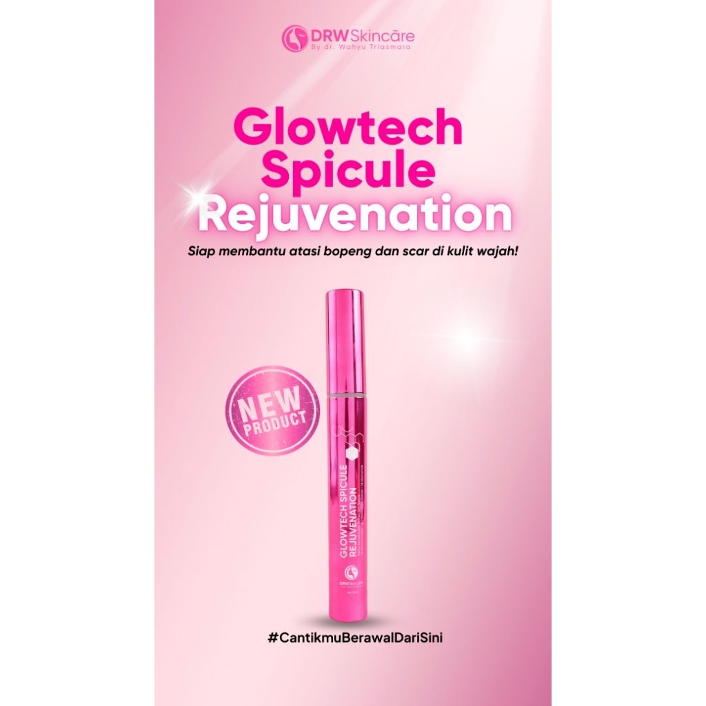 DRW skincare Glowtech Spicule Rejuvenation Serum Scar Bopeng Flek Hitam Bekas Jerawat Pori Besar BPO