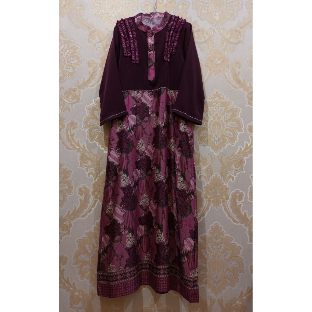 dress gamis batik sutra