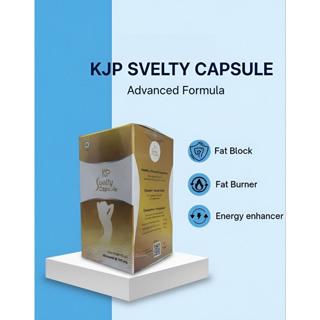 KJP Svelty Capsule Original 60 Kapsul – Pelangsing Badan, Fat Burner, Fat Block