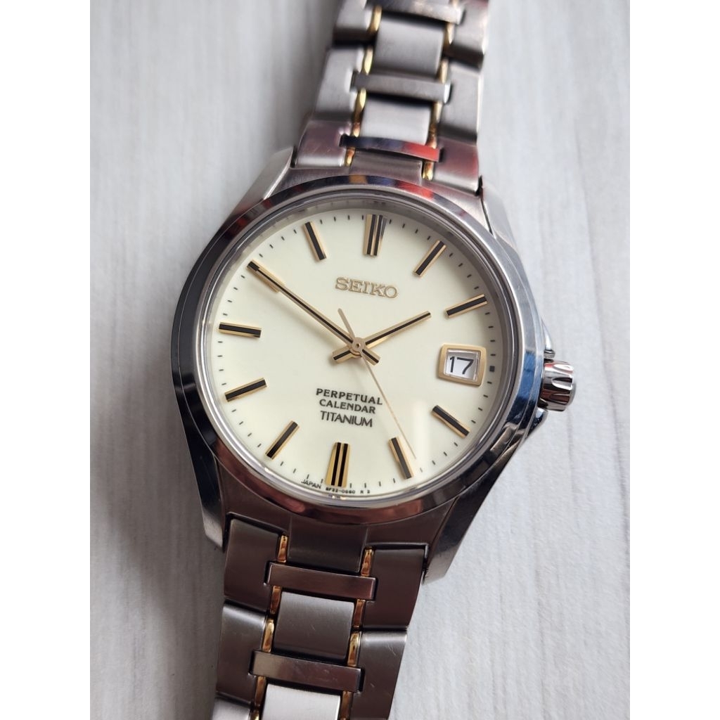 Seiko Perpetual Calendar Titanium Cal.8F32 SBQK061 Sapphire Crystal Lume Dial JDM Made In Japan