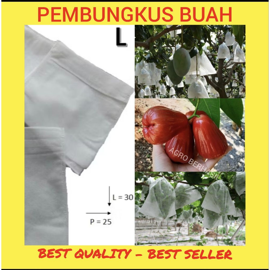 10 pcs (Size L) Pembungkus Buah untuk Anggur, Mangga Besar, Jambu Air, dll / Fruit Cover / Brongsong