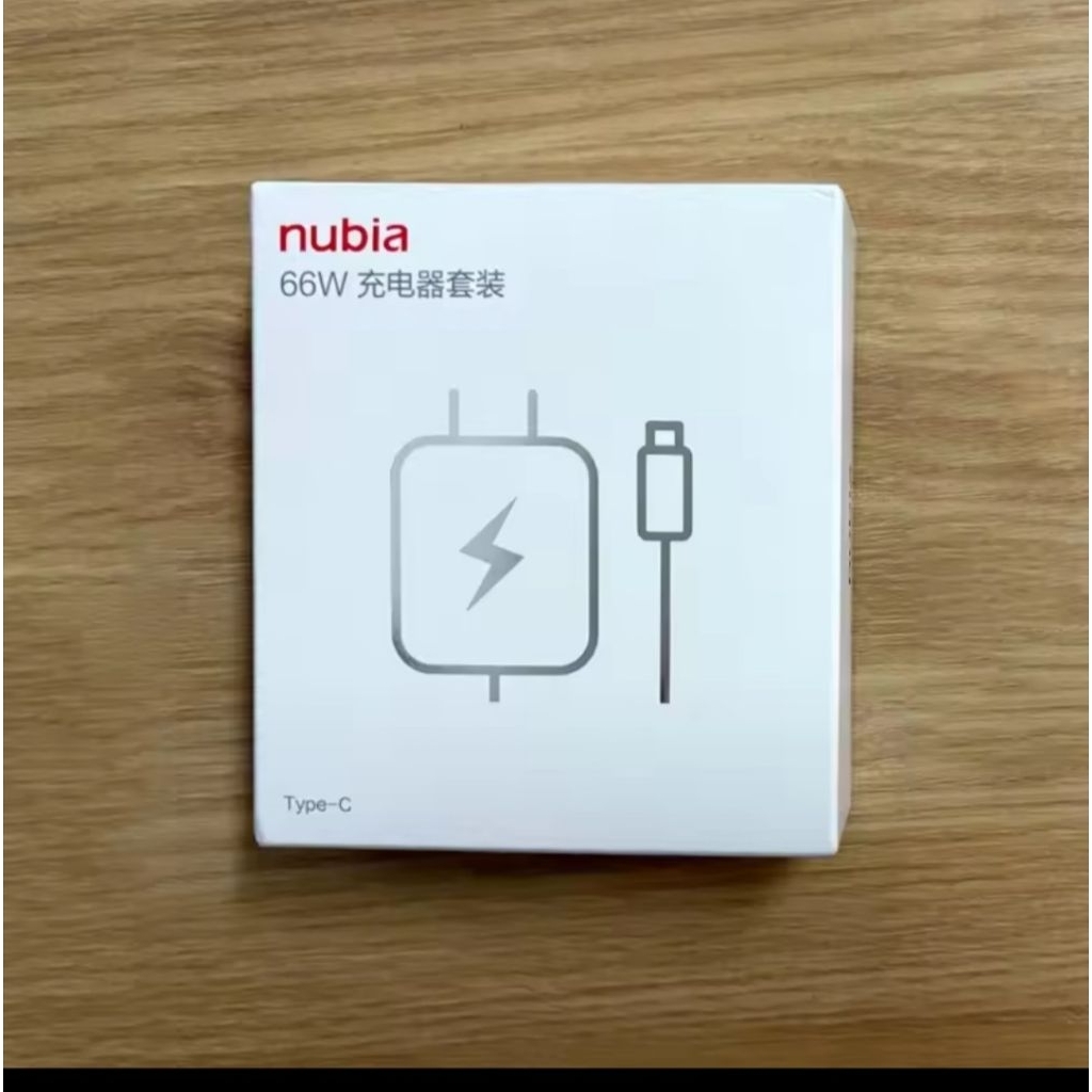 Charger Nubia Red Magic 66W Usb Dual Type-C Fast Charger 6A Kabel