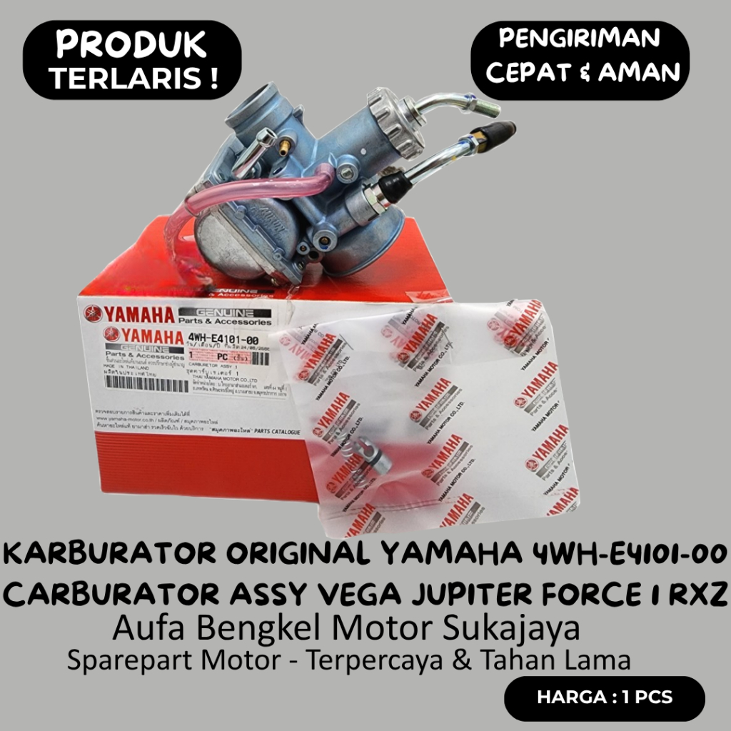 Karburator Original Yamaha 4WH-E4101-00 Assy Vega Jupiter Force 1 Rxz Fizr