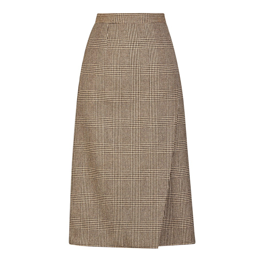 [PRELOVED] THENBLANK Gingham Rok Brown