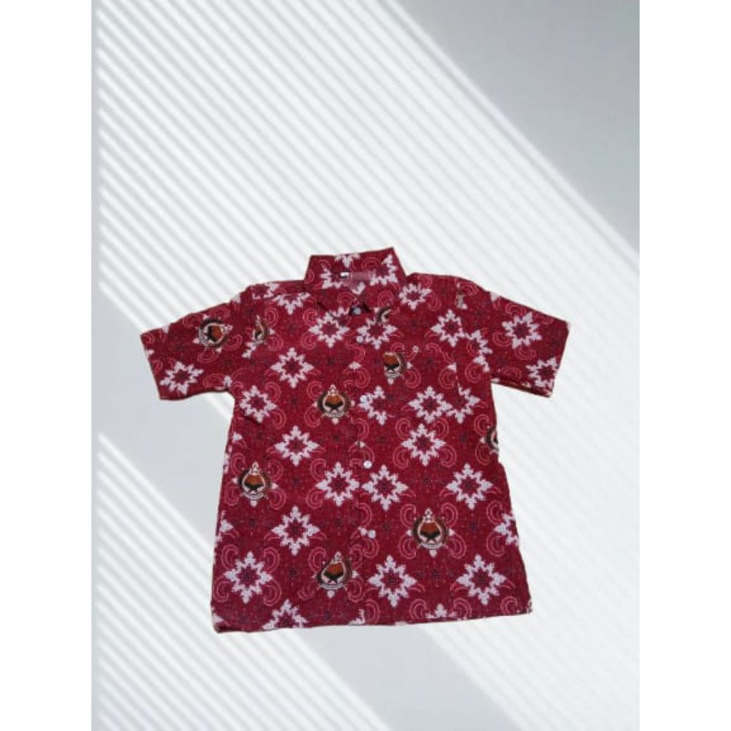 seragam batik sekolah/batik sekolah SD/miseragam sekolah/motif Lugina merah