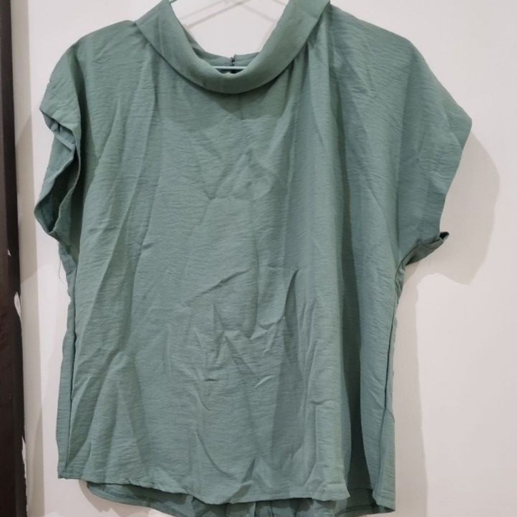 preloved baju wanita hijau tosca