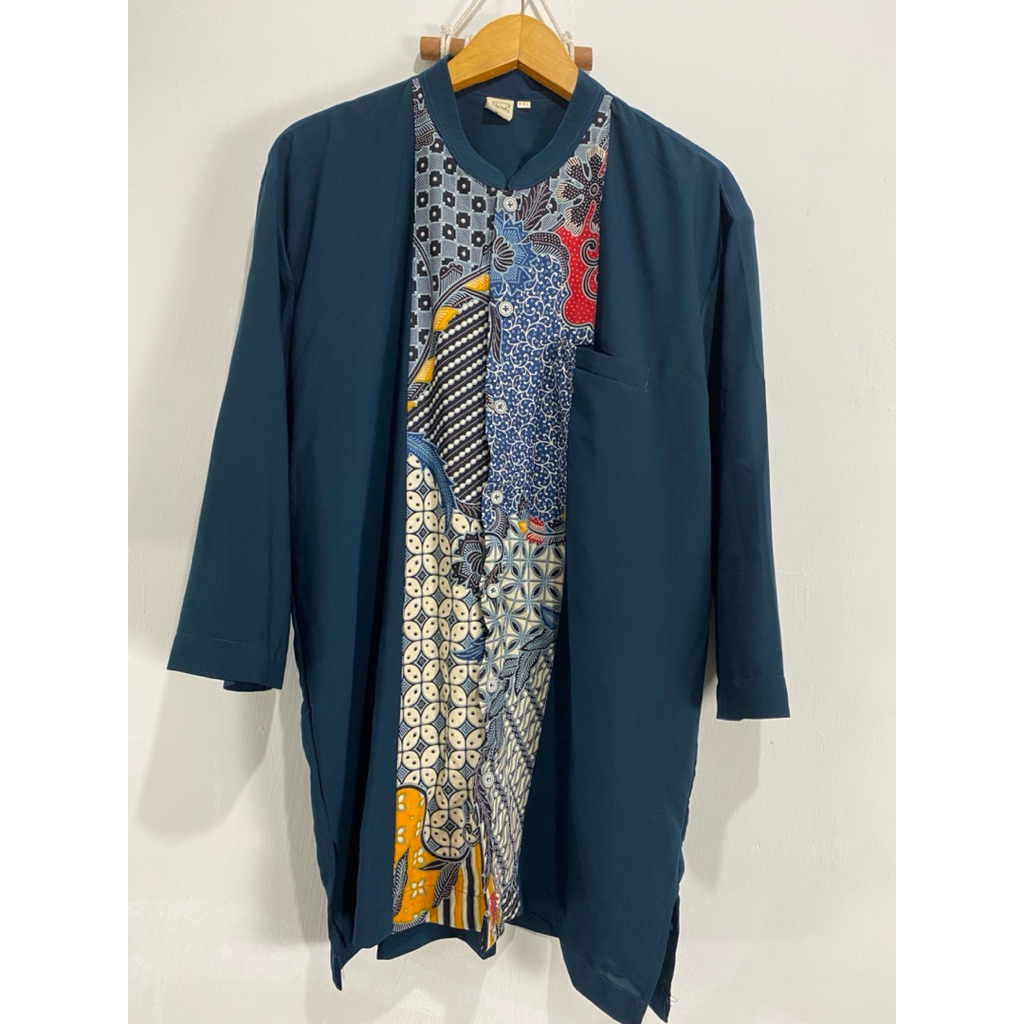 (Preloved) Koko batik | baju koko dewasa kombinasi batik| Kurta batik | Kemko | baju koko