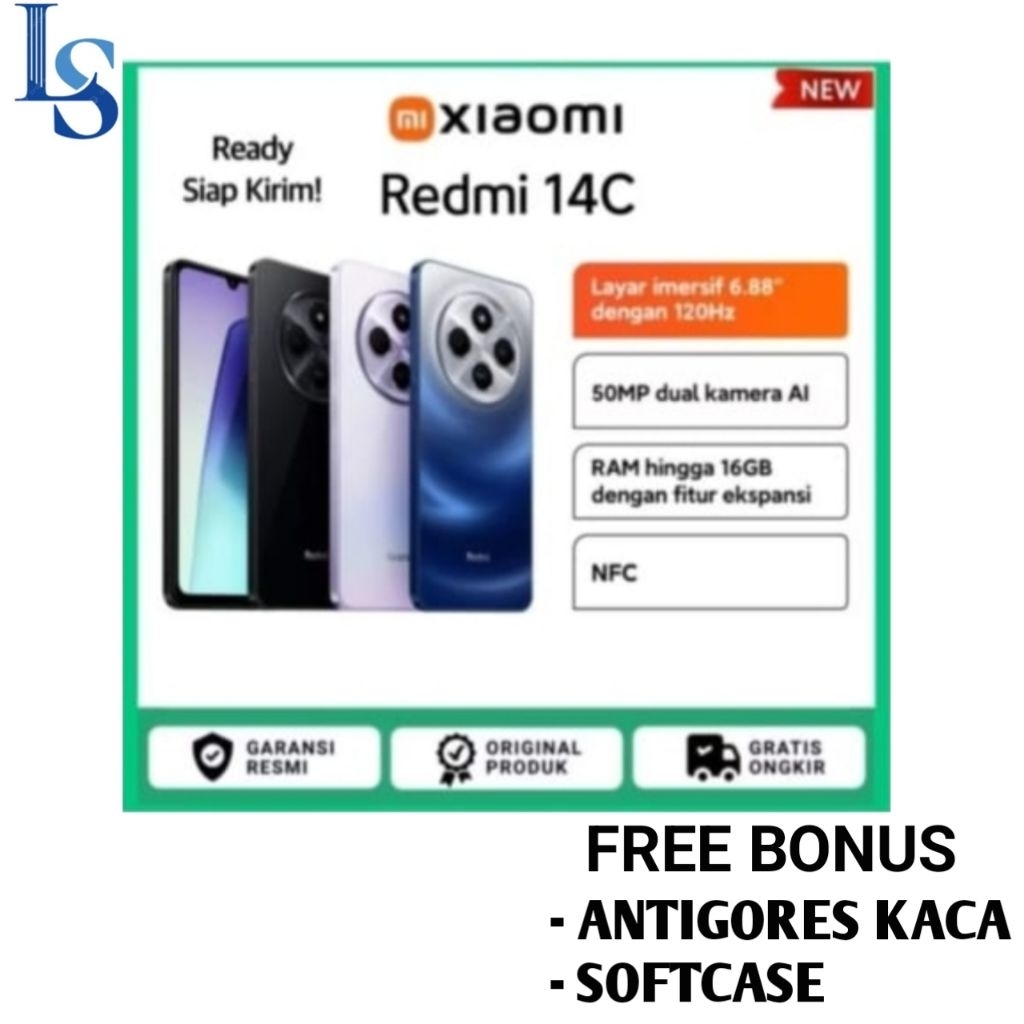 HP XIAOMI REDMI 14C RAM 6/128 GB | 8/256 GB [Redmi 14c 6/128 | 8/256 GB] New BNIB garansi resmi