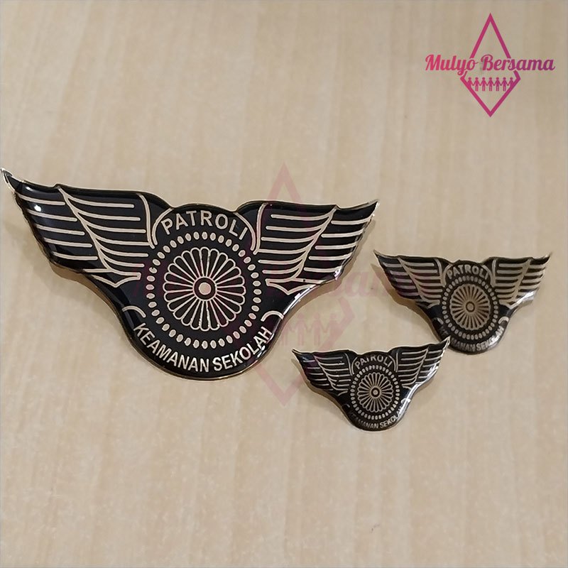 Pin Wing PKS Sekolah Pin PKS Patroli Keamanan Sekolah Bahan Logam Kuningan - Mulyo Bersama