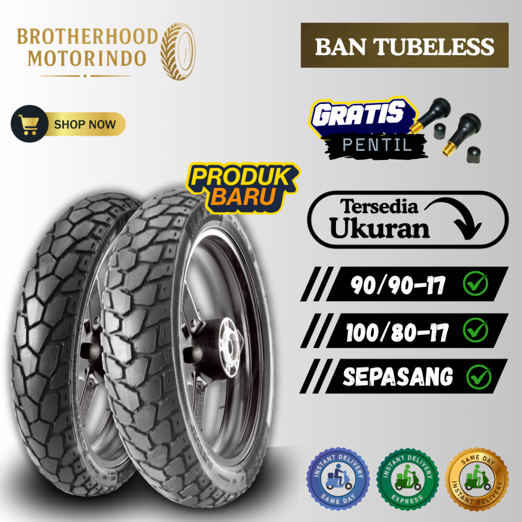 (PAKET SEPASANG) BAN MAXXIS M6239  (90/90-17 / 100/80-17) BAN TUBLES OF ROAD / ON ROAD / BAN RING 17