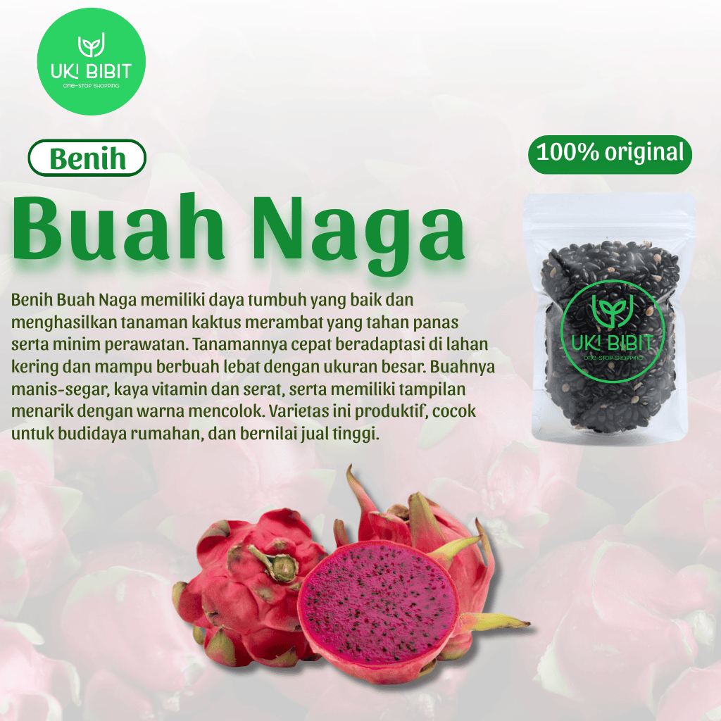 ( 500 Butir ) Benih Biji Buah Naga | Buah Naga Merah | Buah Naga Putih | Buah Naga Kuning