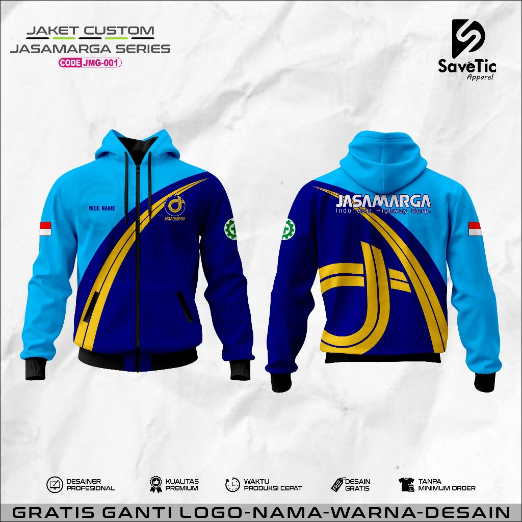Jaket Jasamarga Full Printing Sublim/Jaket Custom Jasamarga/Hoodie/Bomber/Tracktop/Jaket Instasi Jas
