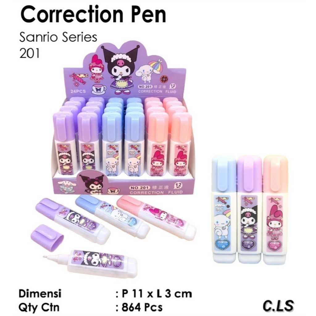 Tip Ex Cair Motif Bear/ Karakter Little Monster / Kartun / Tip Ex Cair Estetik Lucu Unik Murah