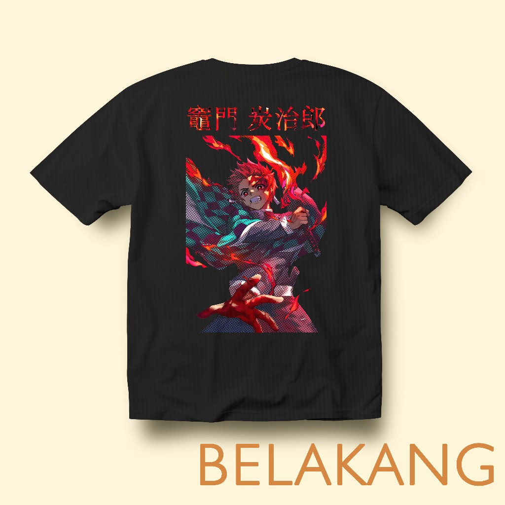 Kaos Anime Demon Slayer Tanjiro Revamp RASTER Original FatBoB Tshirt PREMIUM BIO COTTON Unisex denga